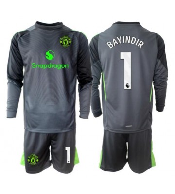 Manchester United Altay Bayindir #1 Goalkeeper Replica Away Stadium Kit for Kids 2025-26 Long Sleeve (+ pants)